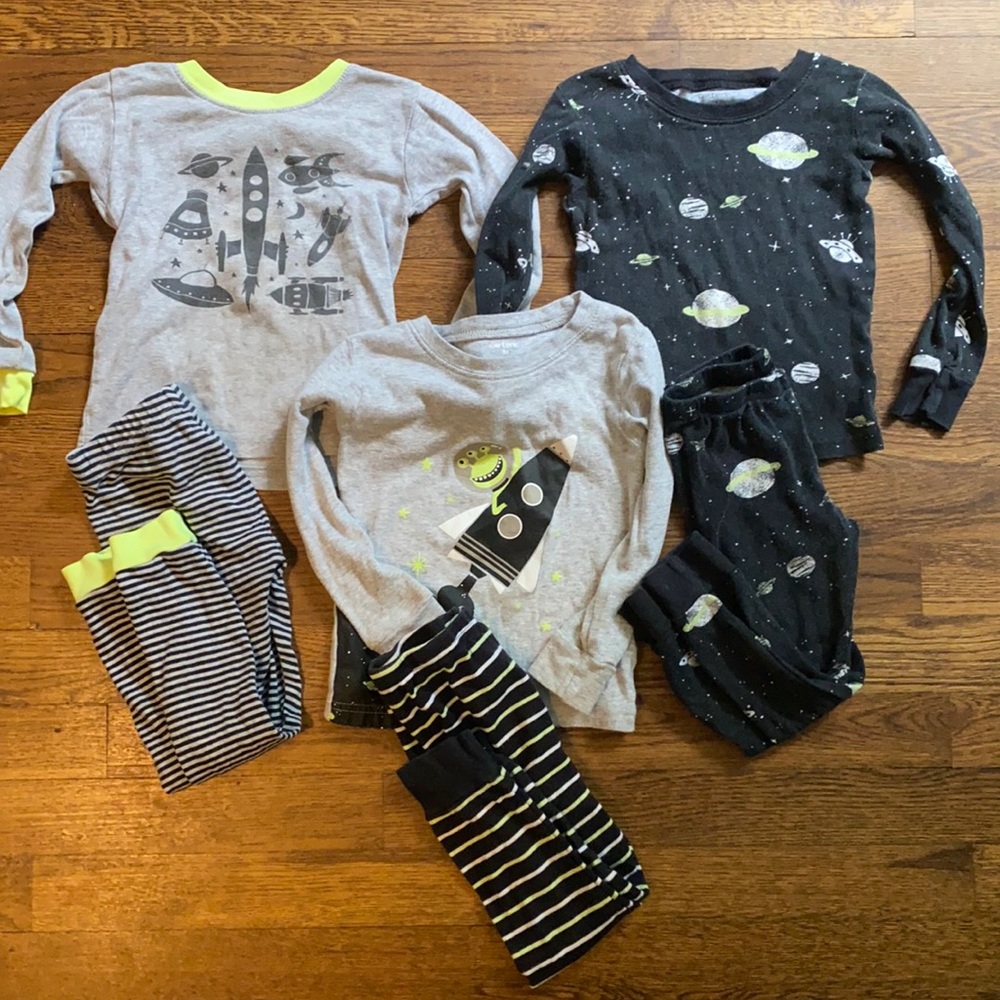 3t Carter’s space pj lot
